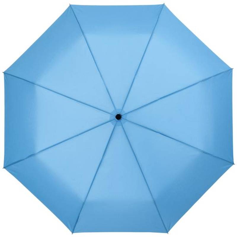 Automatický skládací deštník s potahem z PE pongee, světle modrá Automatický skládací deštník s potahem z PE pongee, světle modrá